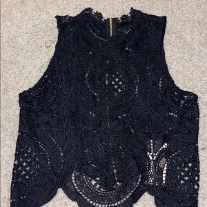 Black Lacey tank top